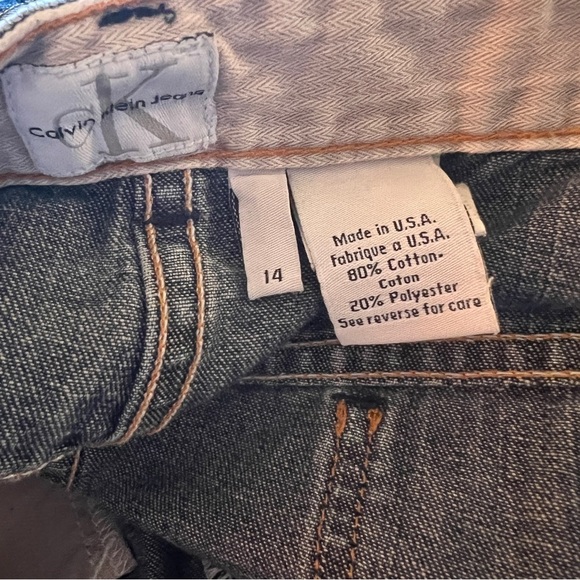 Calvin Klein Women’s 90s Side Snap Denim Jean Skirt Size 14 - Picture 9 of 16